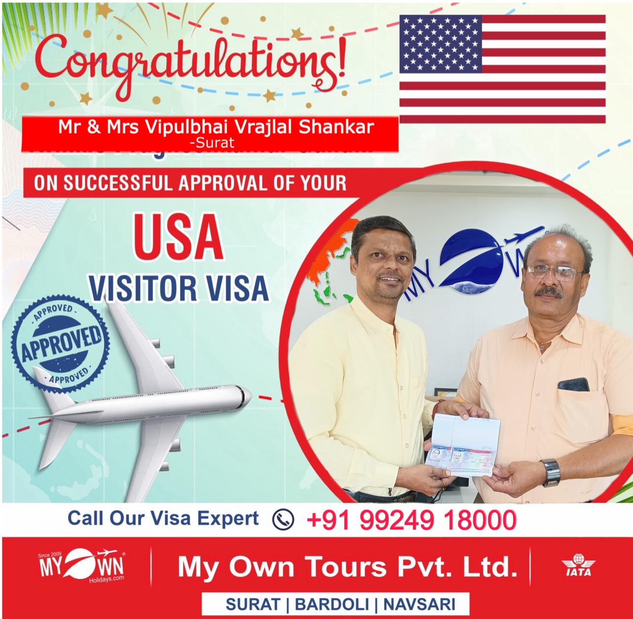 Mr. Vipulbhai Vrajlal Shankar - USA Visitor Visa Consultant in Surat