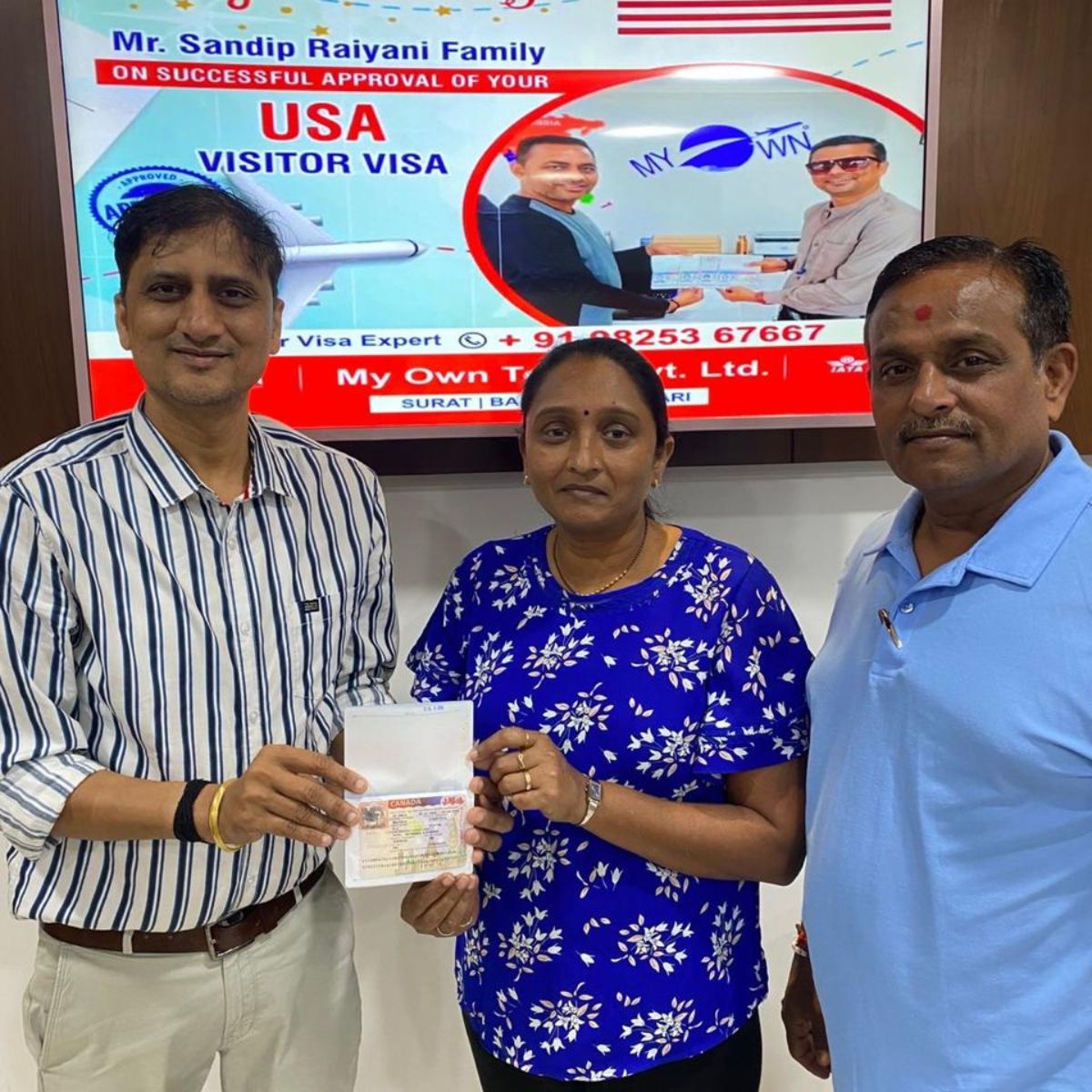 CANADA Visitor Visa - Mr & Mrs Dhirubhai Malavia - CANADA Visa Consultant in Surat